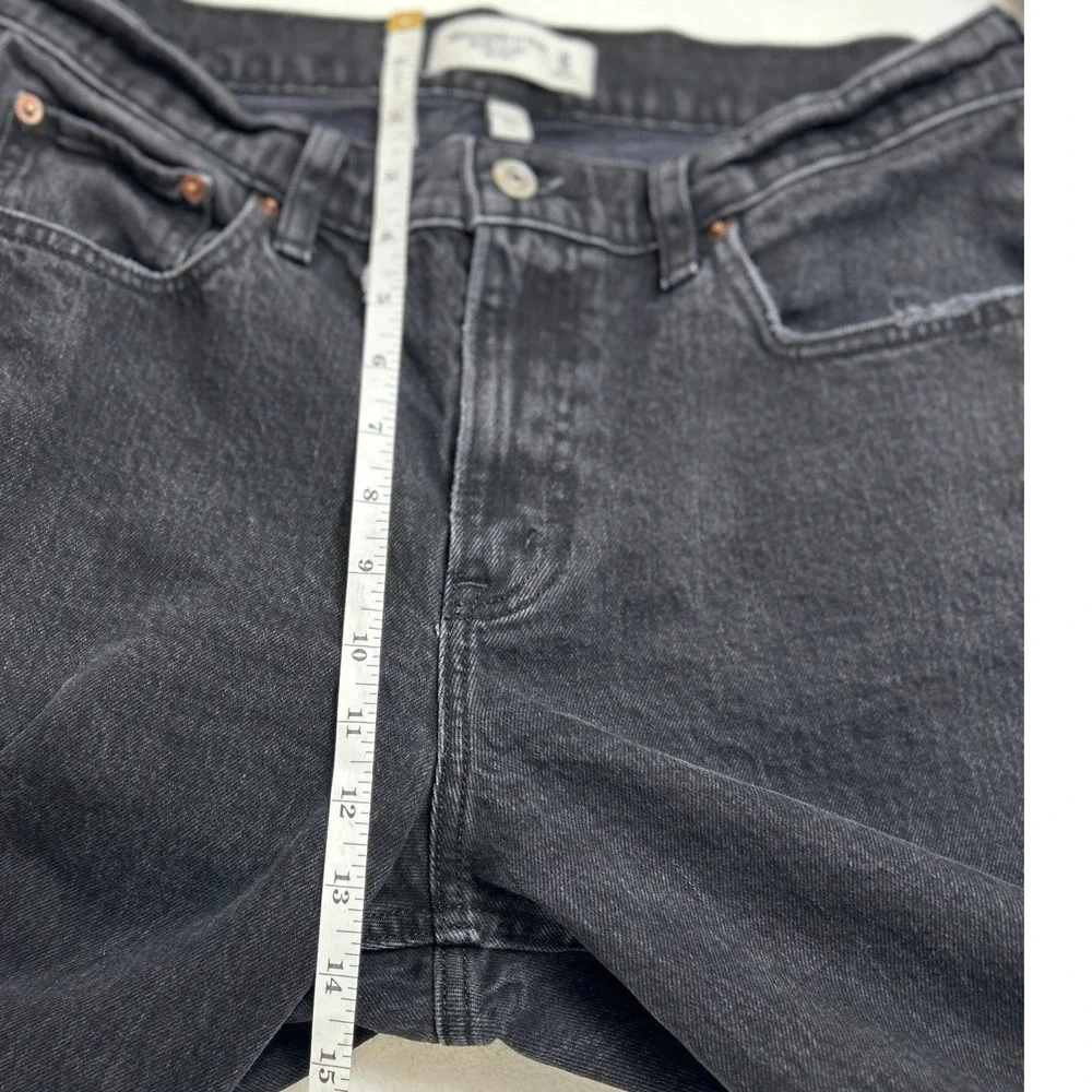 Abercrombie & Fitch The 90s Straight Mid Rise Black‎ Denim Jeans 30/10s